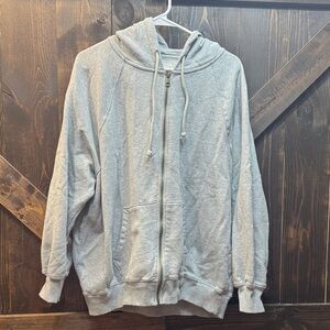 American Eagle Outfitters Gray Zip-Up Hoodie